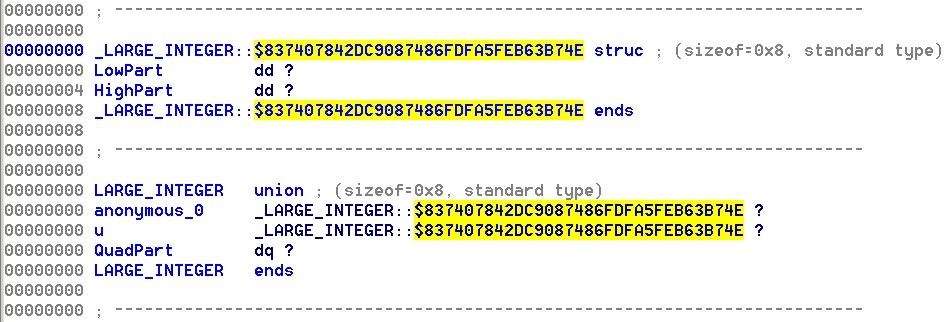 Структура _LARGE_INTEGER вызывающая «стоны» у компилятора